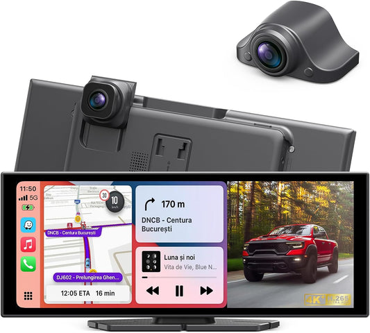 Portable Wireless CarPlay Screen with 10.26in Touch Display