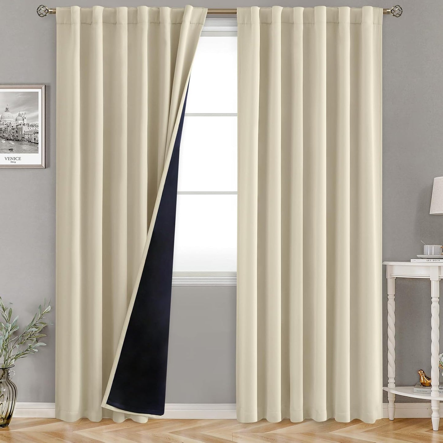 BGment 100% Blackout Curtains for Total Room Darkening Effect