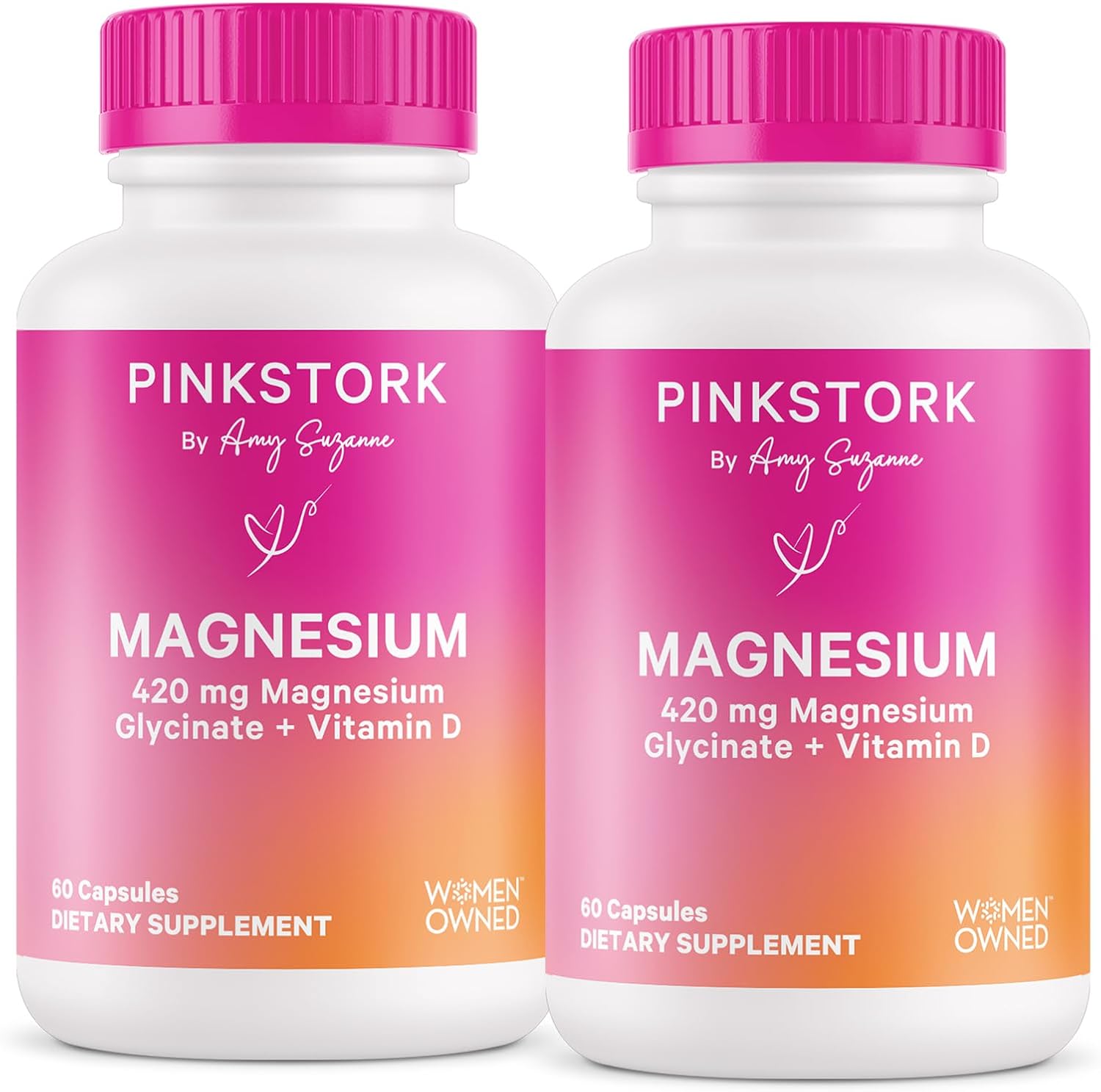 Pink Stork Magnesium Glycinate with Vitamin D for Women