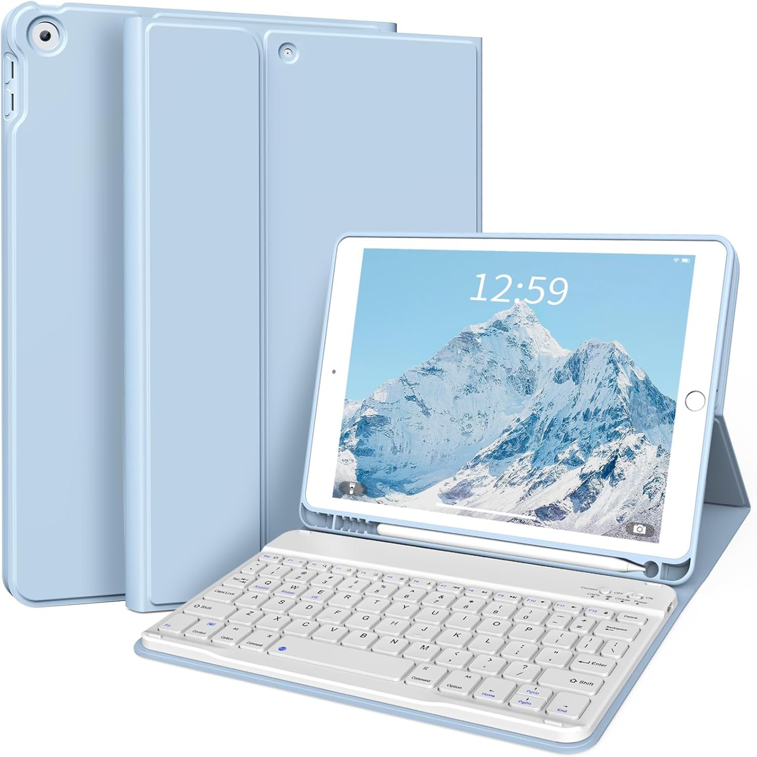 kenke Case with Keyboard for iPad 9th/8th/7th Gen 10.2in