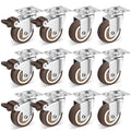 Nefish 2 in TPR Casters Wheels 12 Pack - Quiet, Durable Mobility