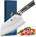 MAD SHARK 7 Inch Meat Cleaver Knife - Sharp, Balanced Utility