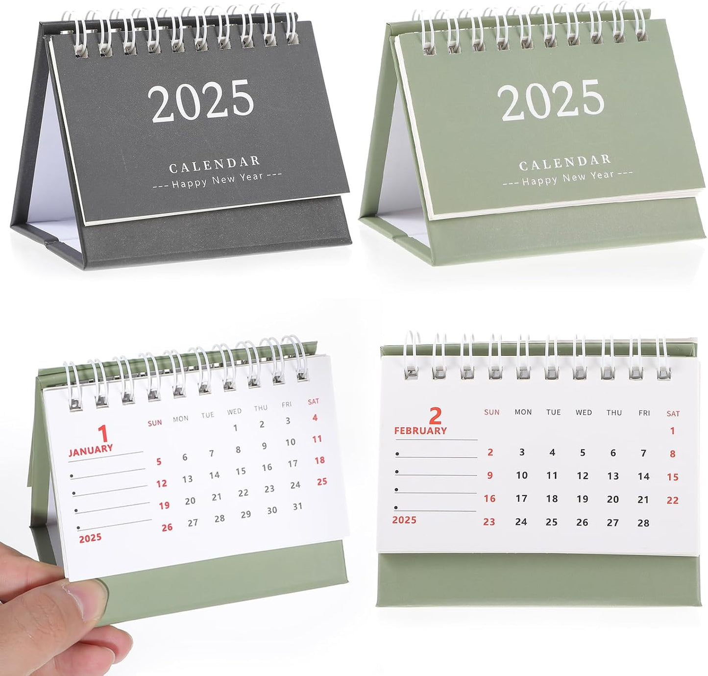 2025 Mini Desk Calendar Set: Portable & Stylish Tyqour Flip