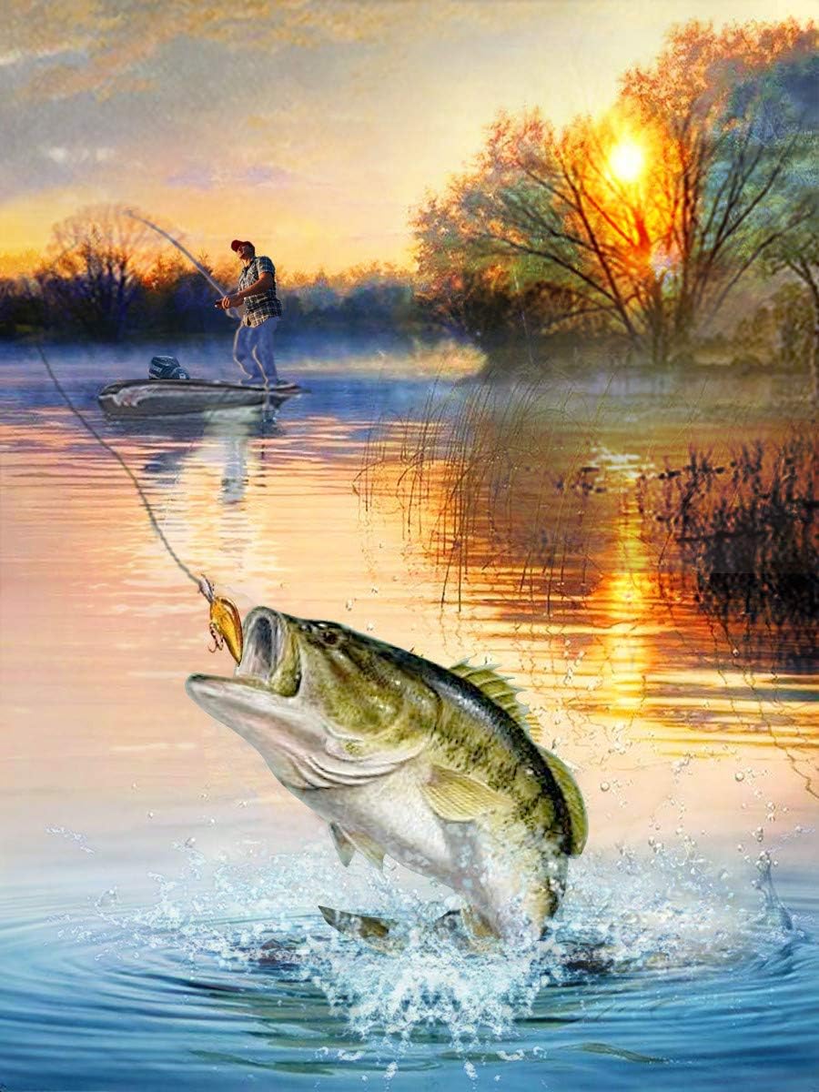 5D Fish Diamond Painting Kit - Relaxing DIY Craft!
