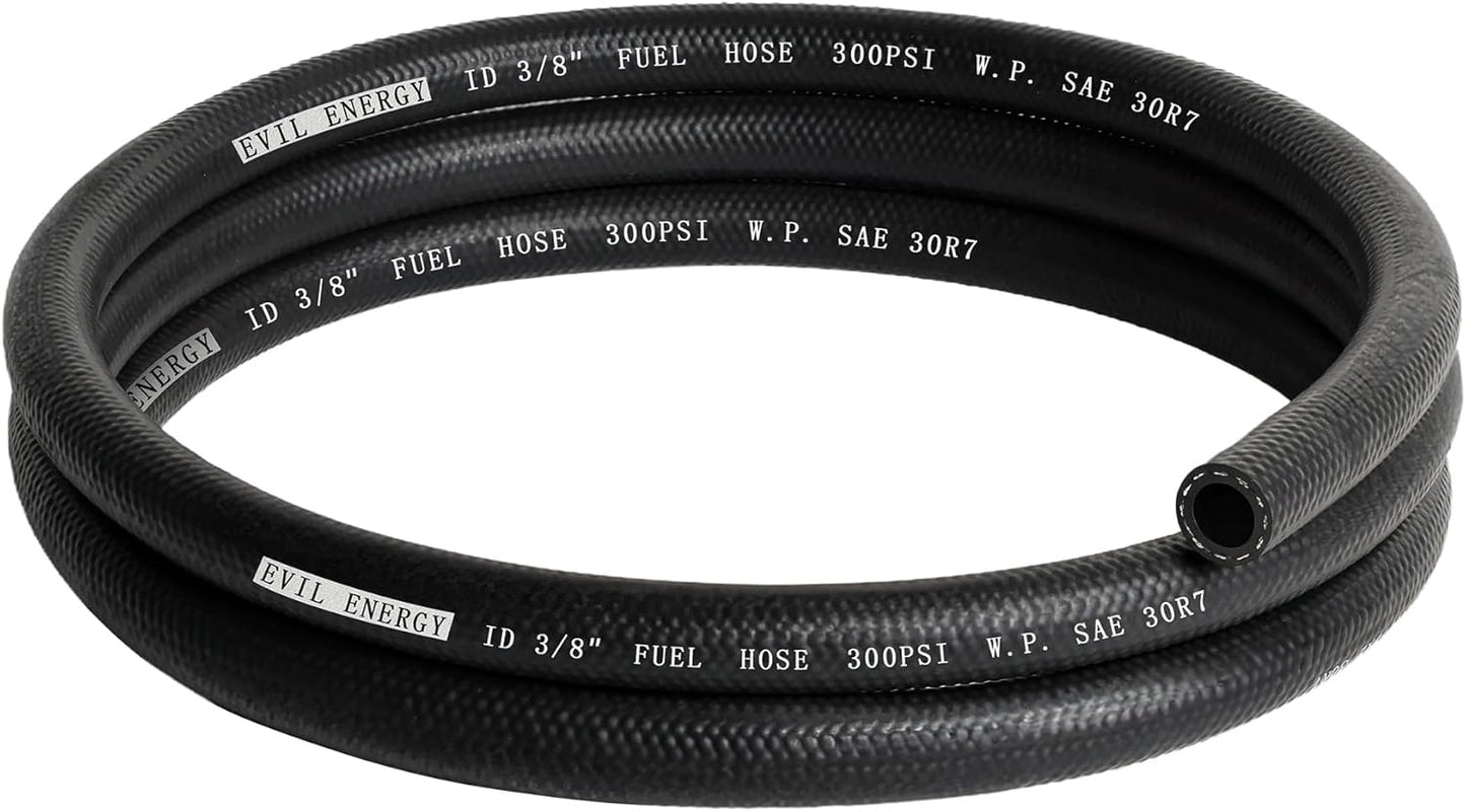 EVIL ENERGY 3/8 Fuel Hose Line Push Lock NBR Rubber 25FT