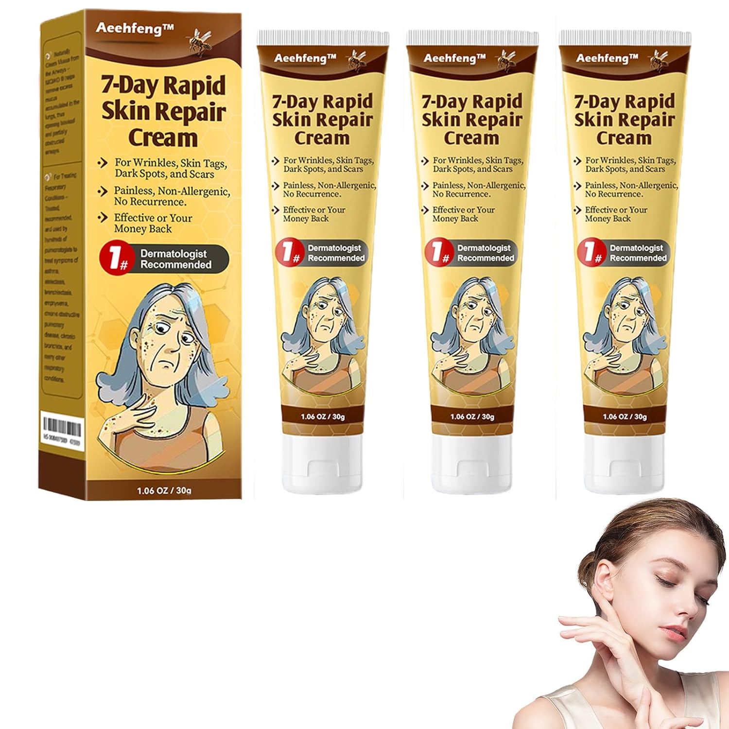 7-Day Rapid Skin Repair Cream with Bee Venom for All Skin Types