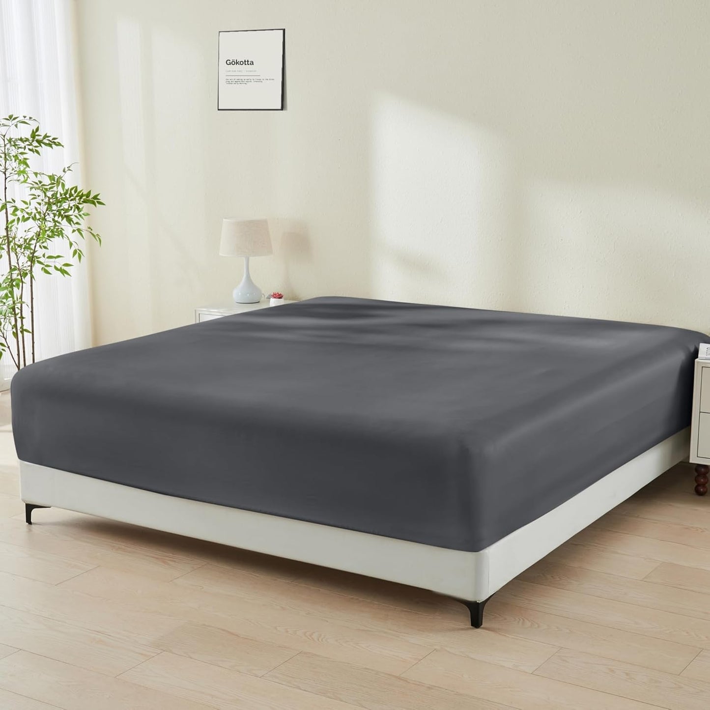 GOKOTTA Fitted Sheet - 16 Inch Pocket Bamboo Rayon Comfort