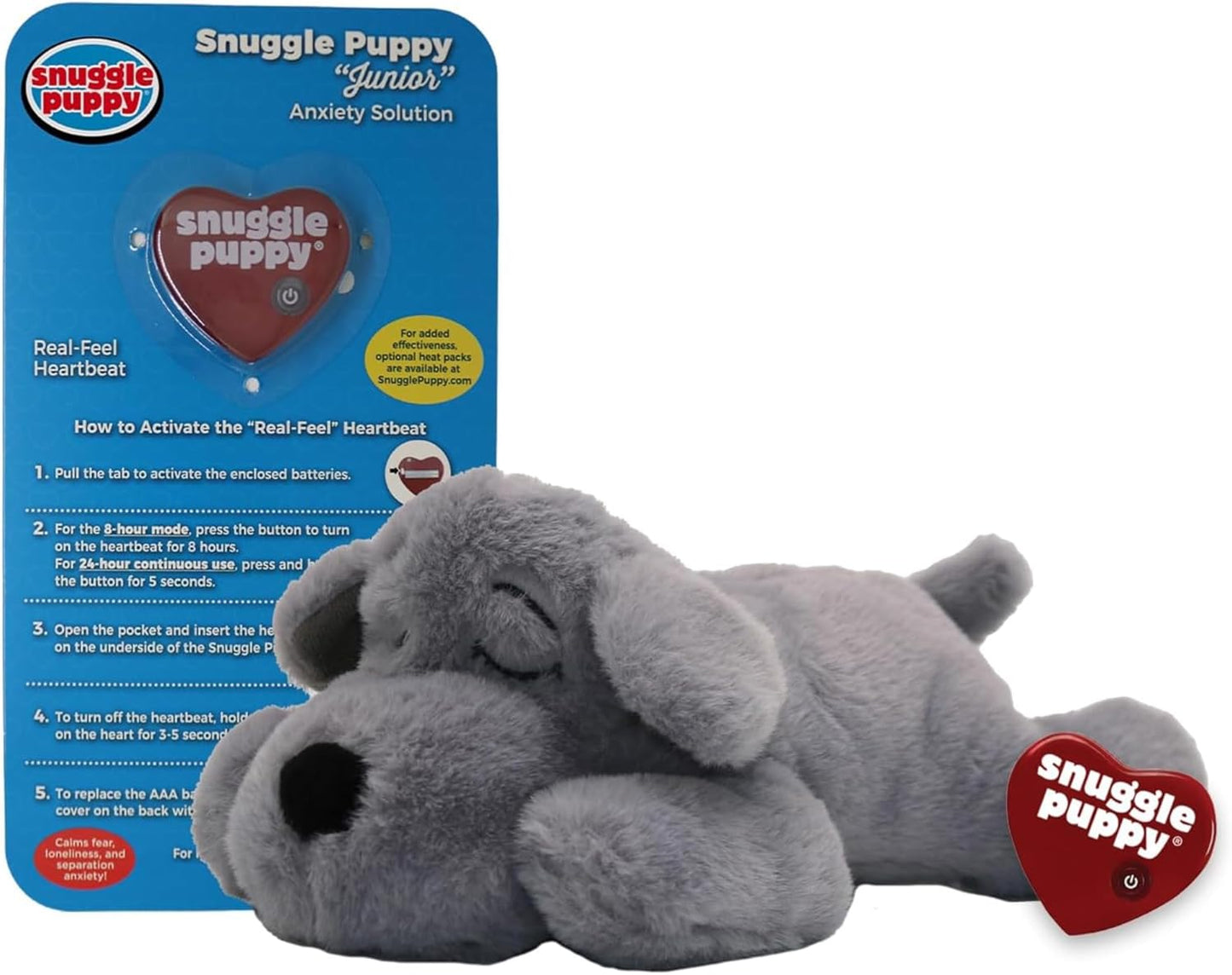 Snuggle Puppy Toys for Small Breeds - Heartbeat Calming Aid