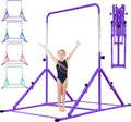 Foldable Gymnastic Bar for Kids with 9 Height Levels and Mat