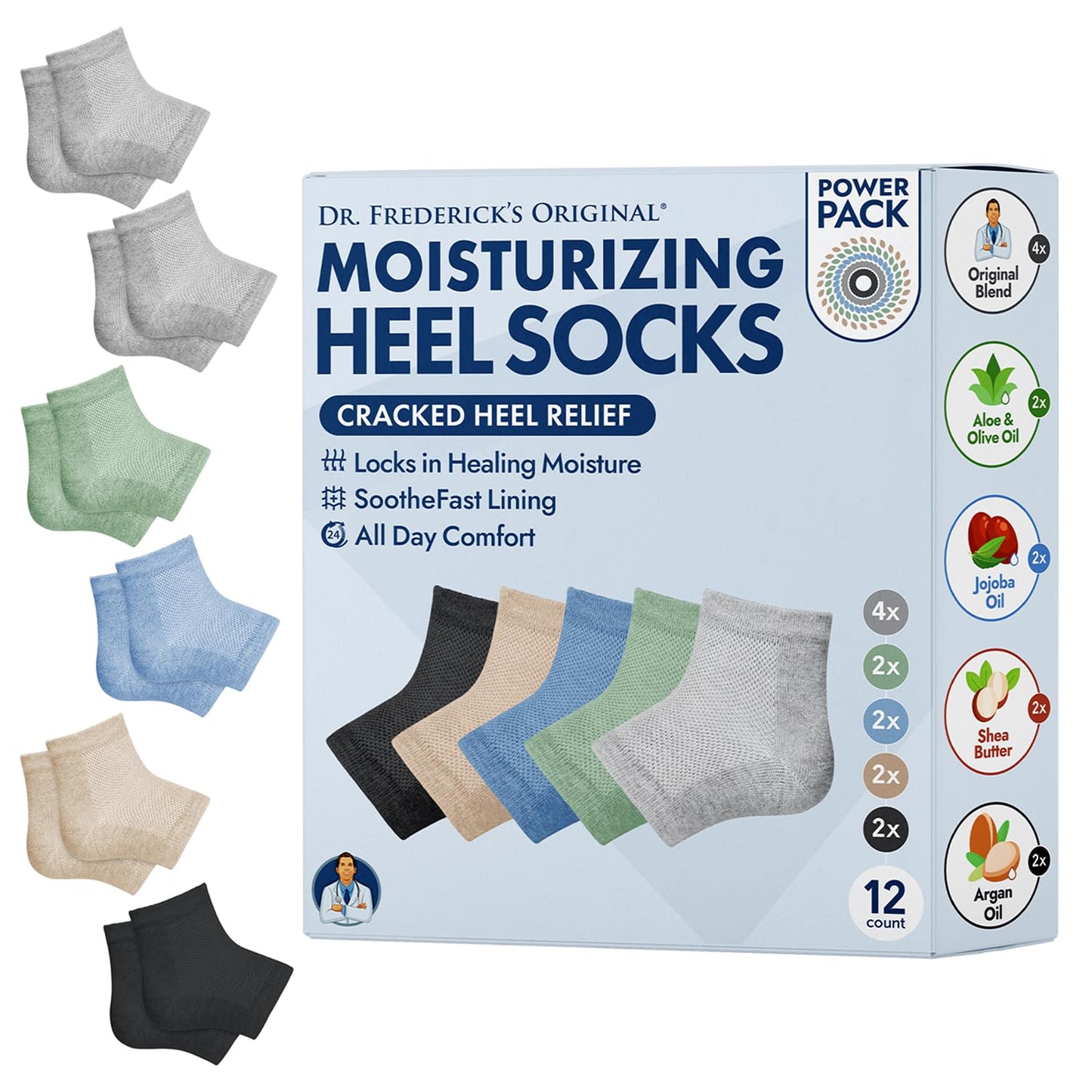 Dr. Frederick's Original Moisturizing Heel Socks for Cracked Heels