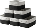 TheWarmHome Storage Bins for Shelves 6 Pack - Collapsible Fabric Cubes