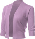 Allsense Women's 3/4 Sleeve Cropped Bolero Shrug Cardigan jacket