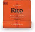 Rico Bb Clarinet Reeds 25-Pack, Strength 2.5 - Reliable Student Reeds
