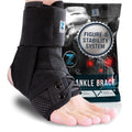 Ankle Brace Lace Up Support for Men & Women - Adjustable Stability