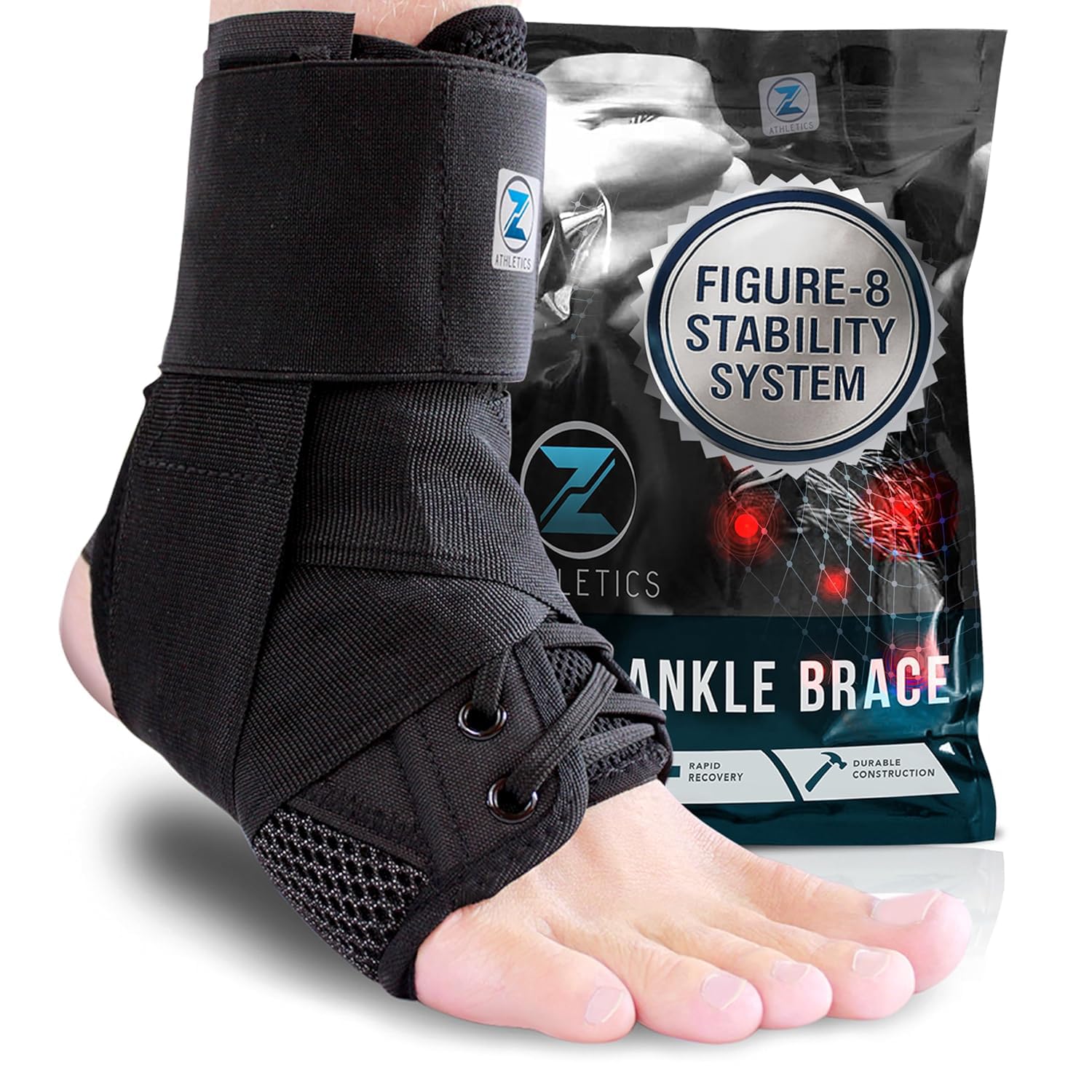 Z ATHLETICS Ankle Brace for Sports Recovery and Support