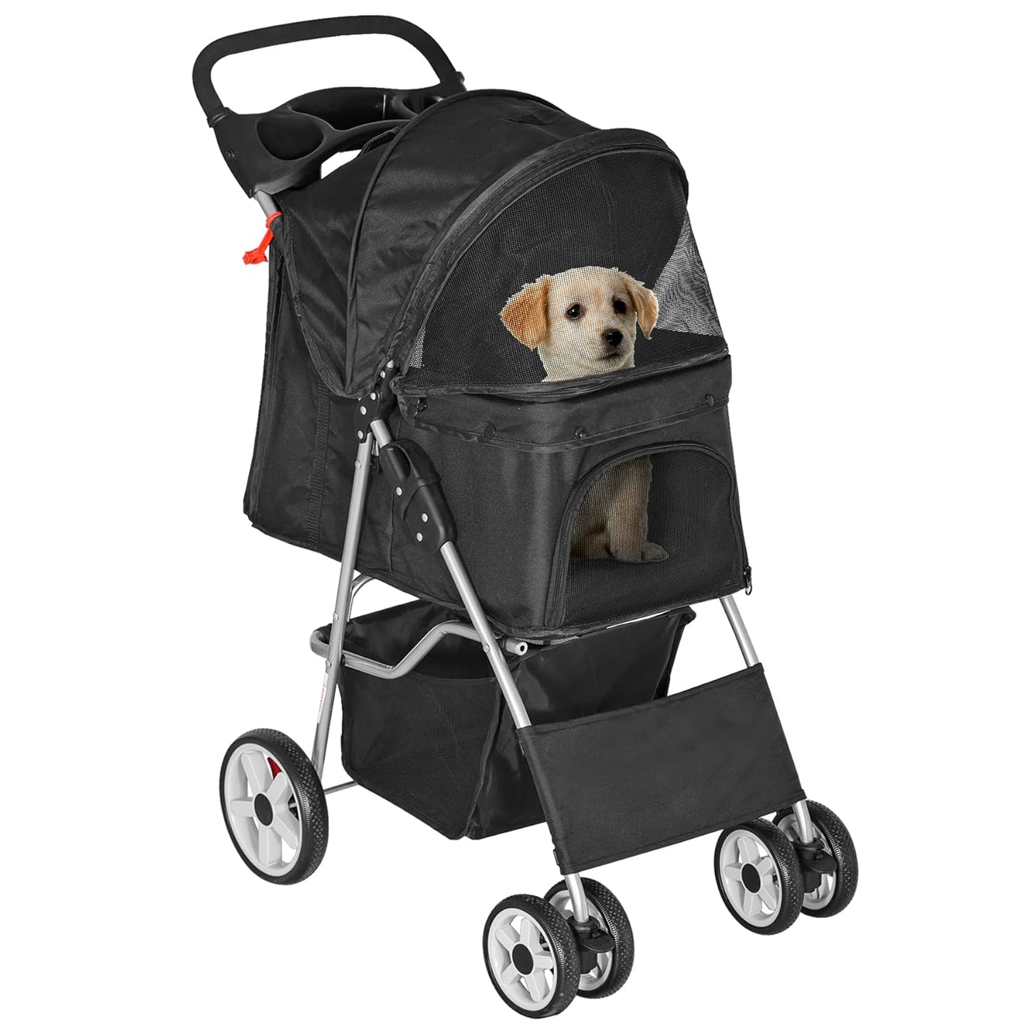 Pet Stroller for Dogs and Cats - Foldable Travel Carrier