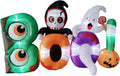Haunted Hill Farm 8-ft. Wide Reaper and Ghost Boo Sign Inflatable