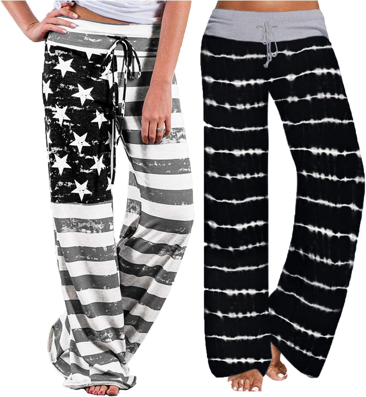 Comfy Pajama Pants for Women - Soft Wide Leg Palazzo Lounge