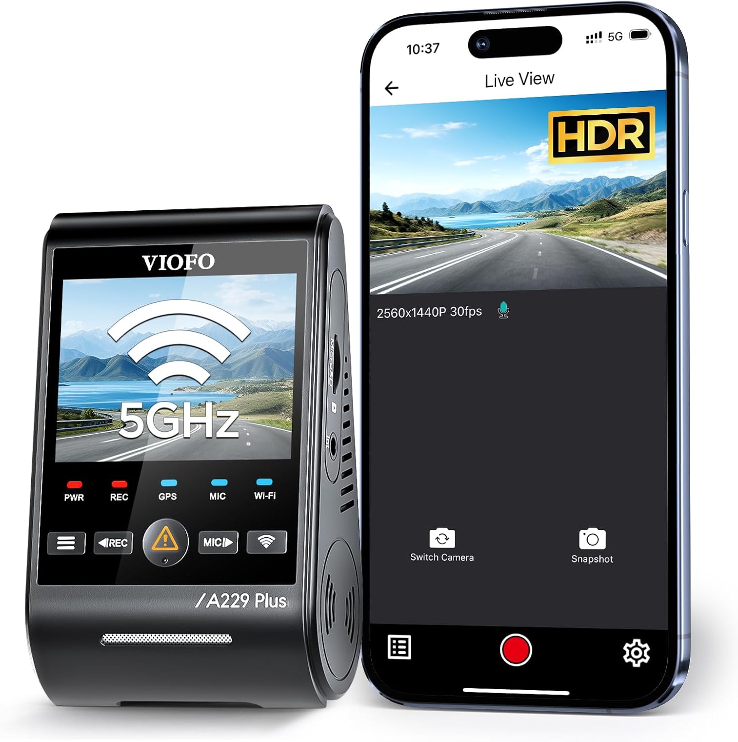 VIOFO A229 Plus 1CH 2K HDR Front Dash Cam with Voice Control