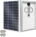 Renogy Solar Panel 100 Watt 12 Volt with Mounting Z Brackets, 16BB
