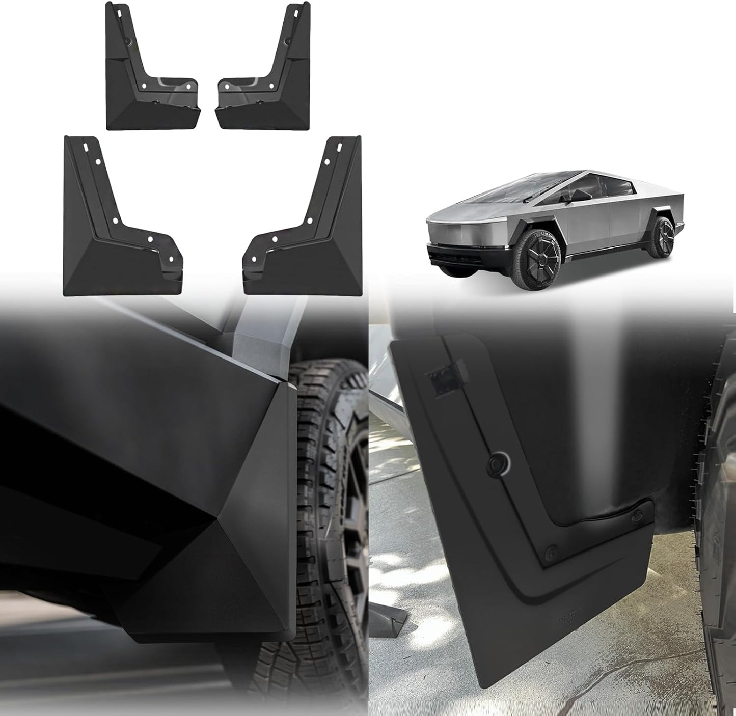 BestEvMod Upgrade Mud Flaps for Tesla Cybertruck 2024 2025