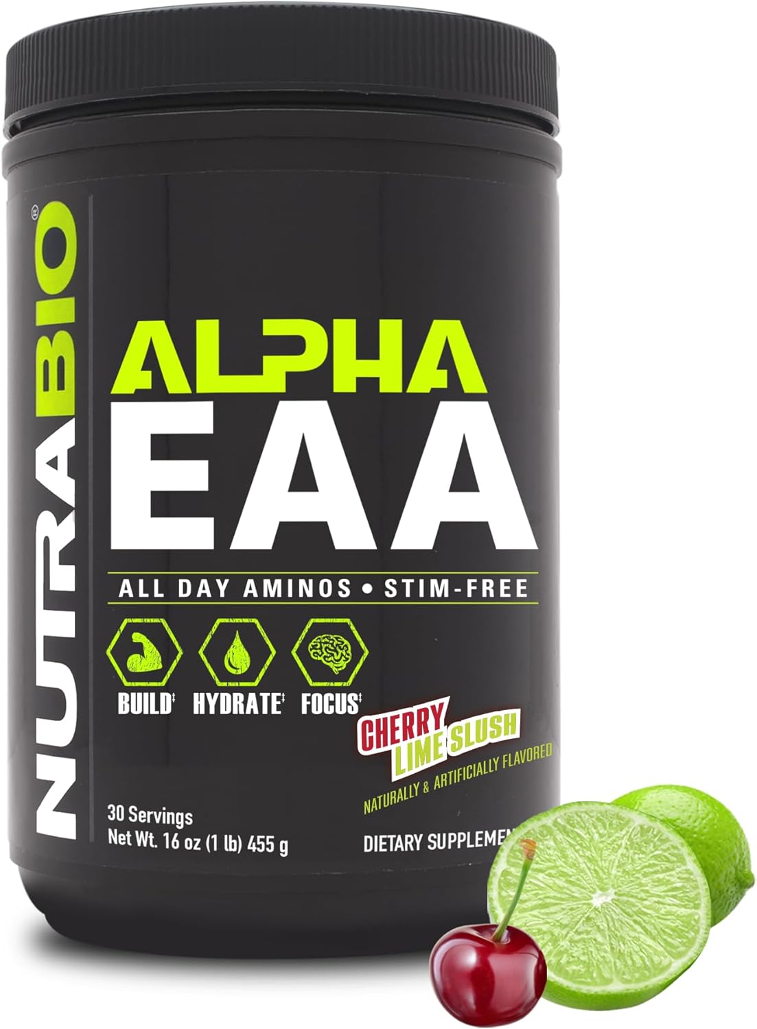 NutraBio Alpha EAA Powder for Muscle Growth and Hydration