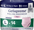 NorthShore GoSupreme Overnight Incontinence Underwear - Large 8-Hour