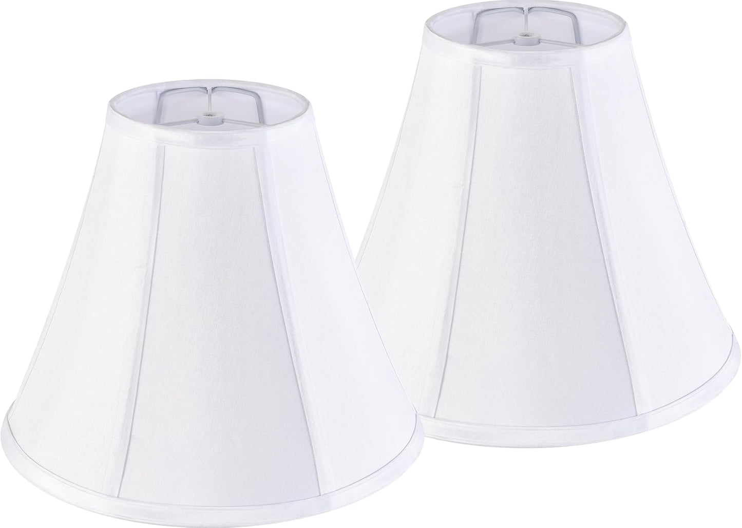 Bell Lamp Shades Set of 2 White Medium for Table & Bedside Lamps