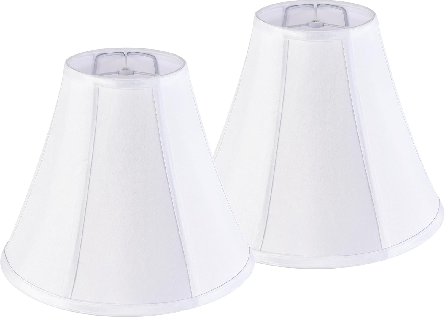 Bell Lamp Shades Set of 2 White Medium for Table & Bedside Lamps