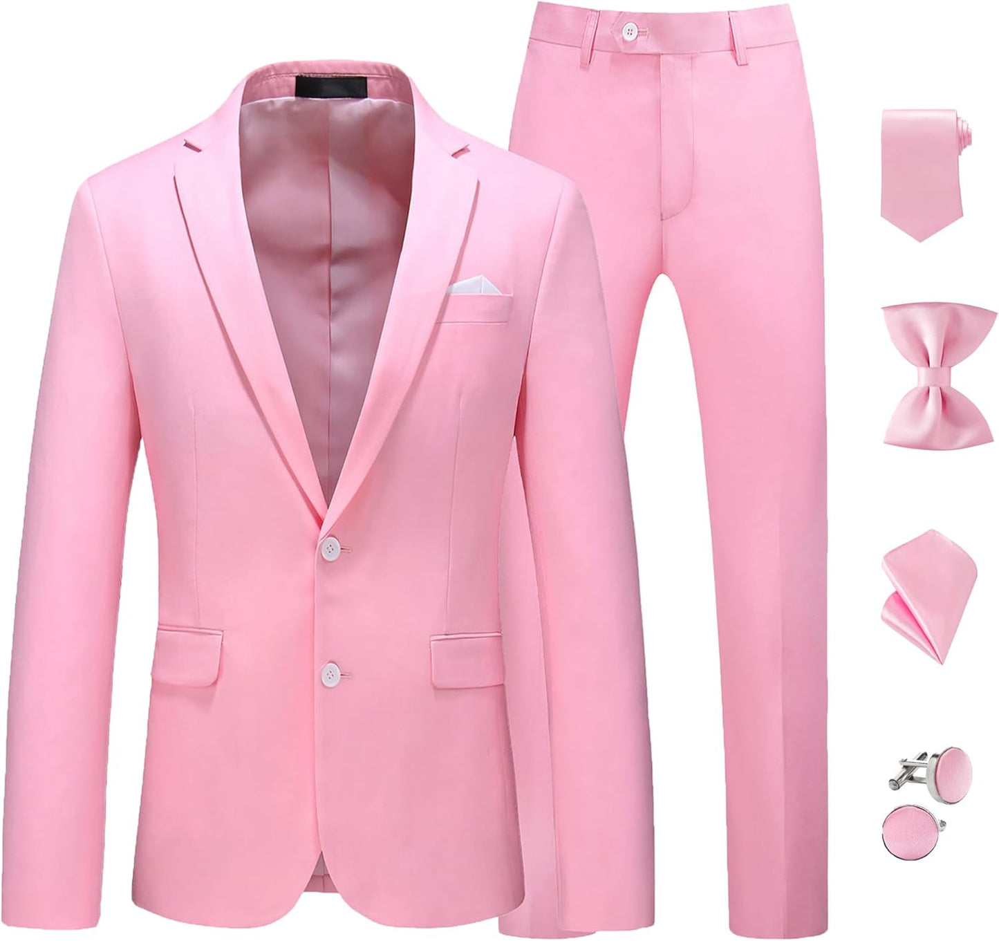 MOGU Mens Slim Fit Tuxedo for Prom, Business, and Weddings