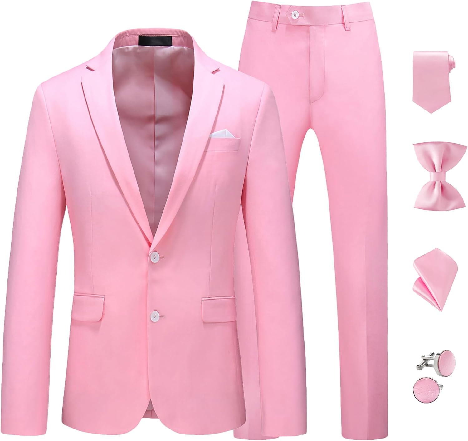 MOGU Mens Slim Fit Tuxedo for Prom, Business, and Weddings