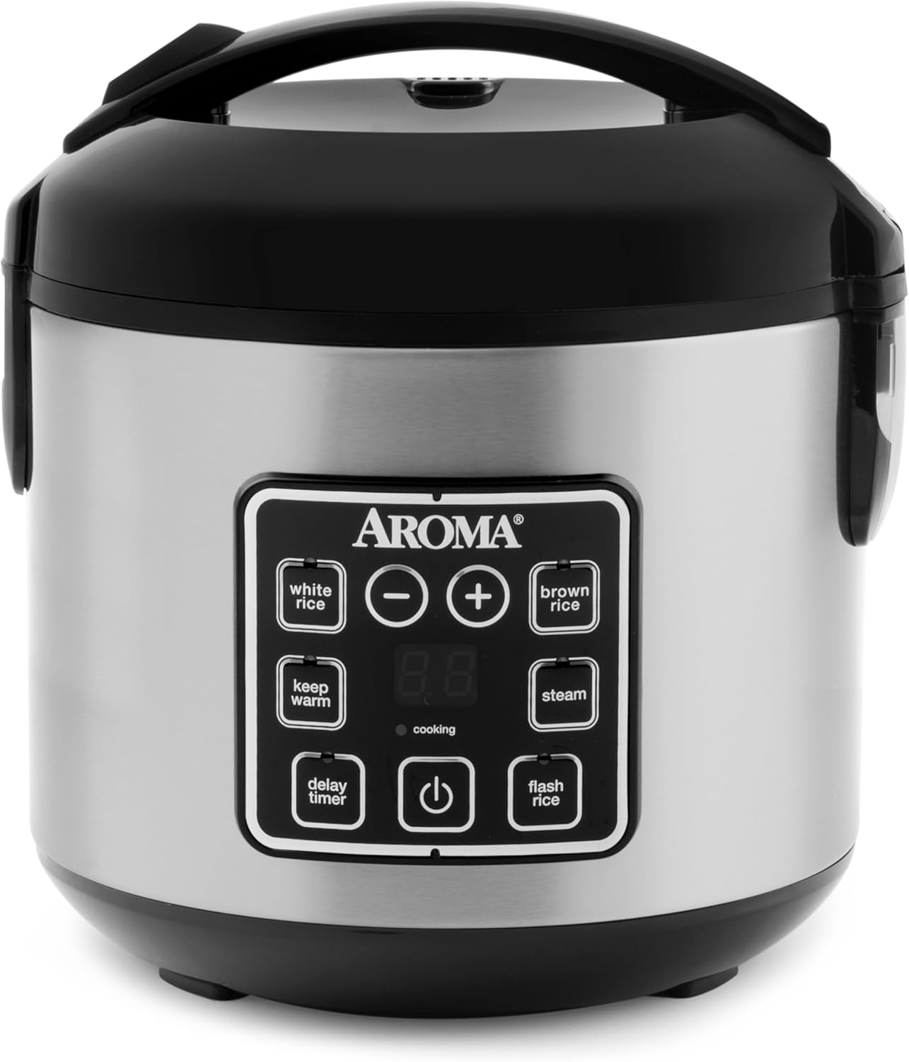 AROMA 8-Cup Stainless Steel Rice Cooker