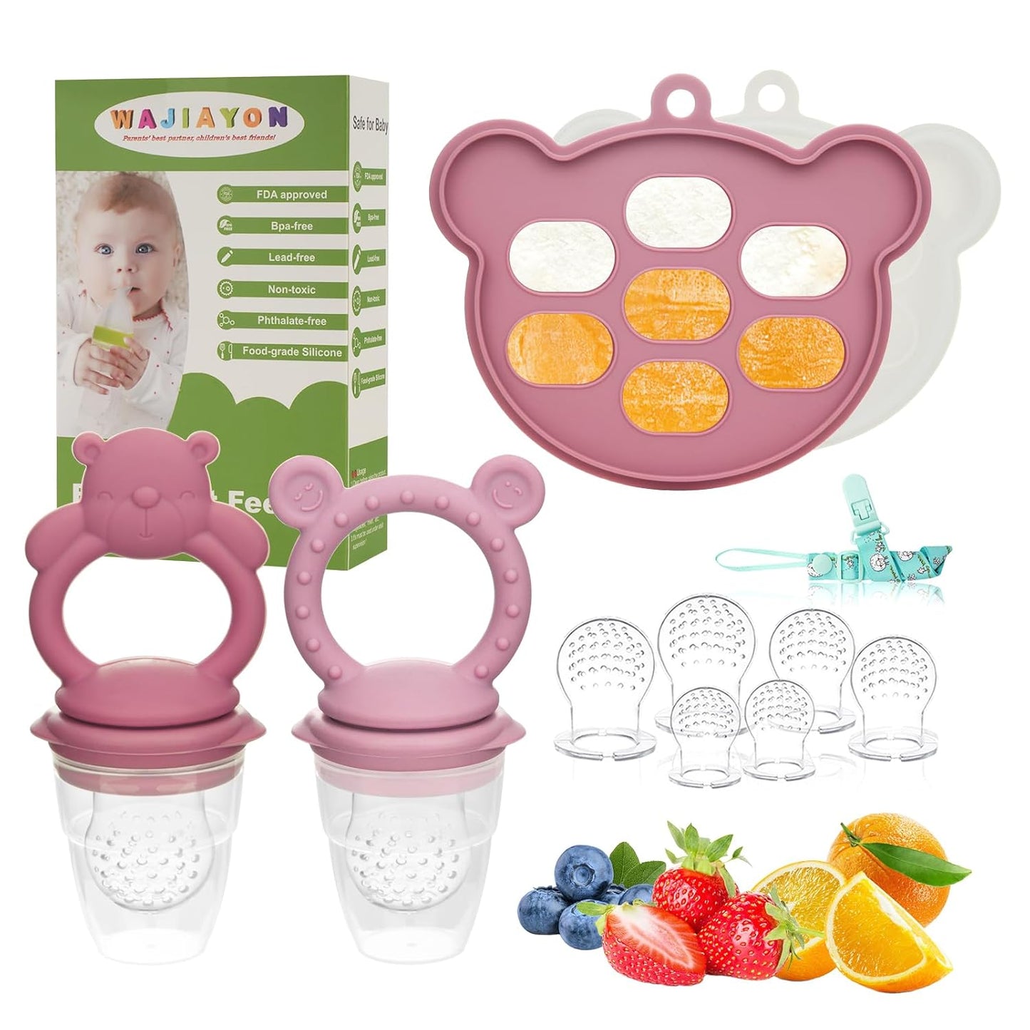 Baby Food Storage & Teething Combo Set by WAJIAYON