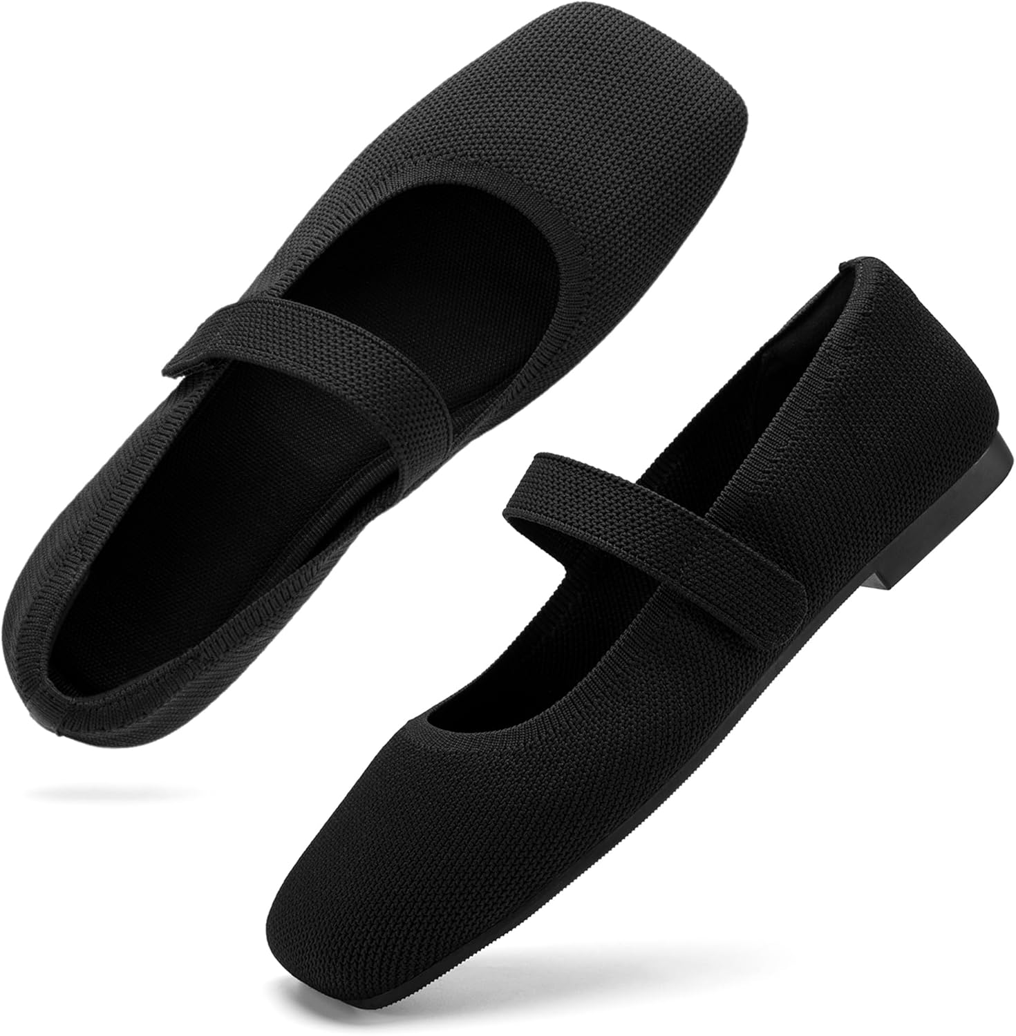 Comfortable Wide Toe Box Ballet Flats for Women with Adjustable Straps
