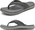 Mens Sport Flip Flops with Orthotic Arch Support - Comfort Thong Shoes