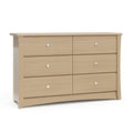 Storkcraft Crescent 6 Drawer Double Dresser for Kids Bedroom