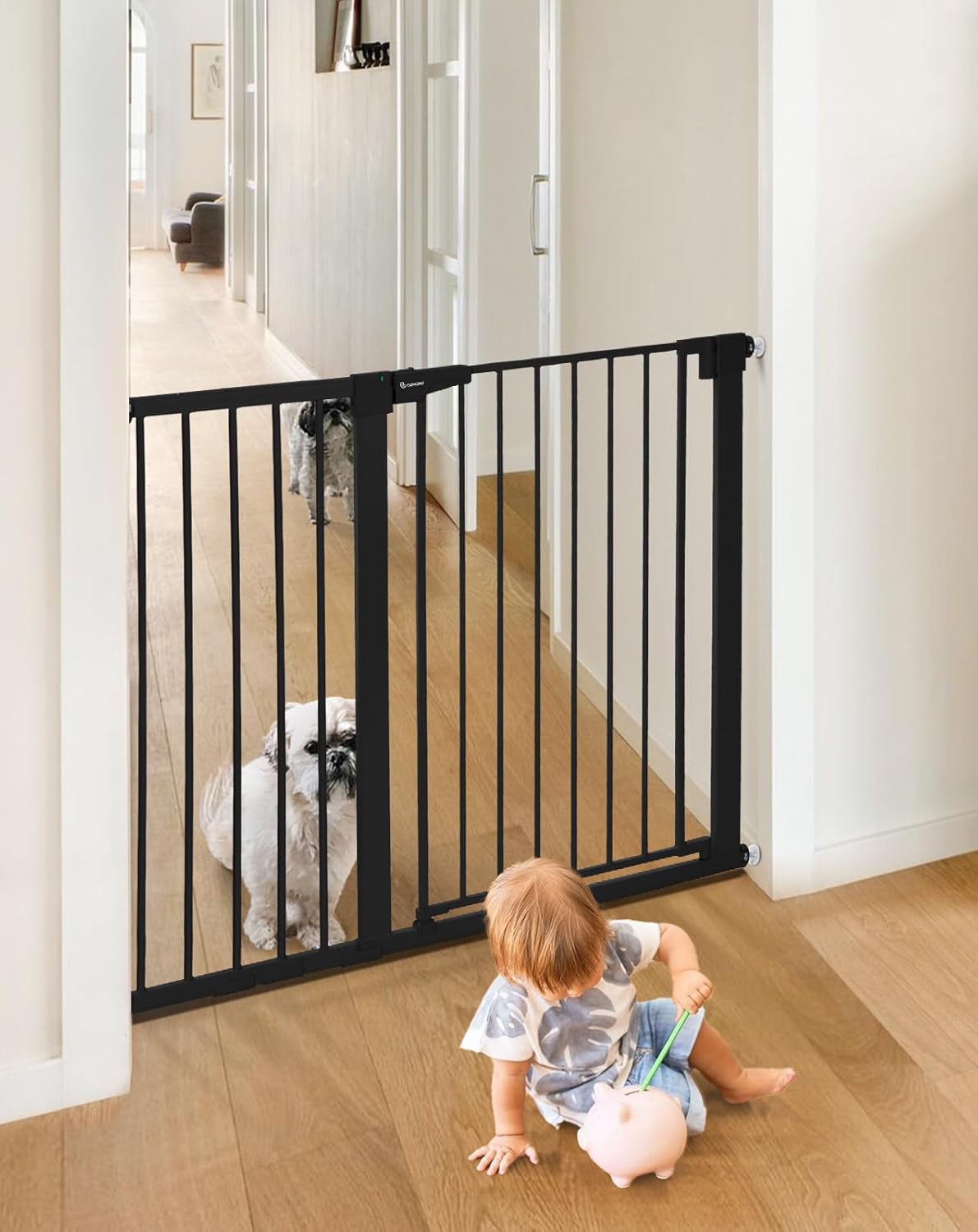 COMOMY 36in Extra Tall Baby Gate for Stairs and Doorways