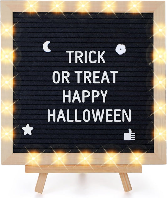 Changeable Felt Letter Board with LED Lights for Custom Signs