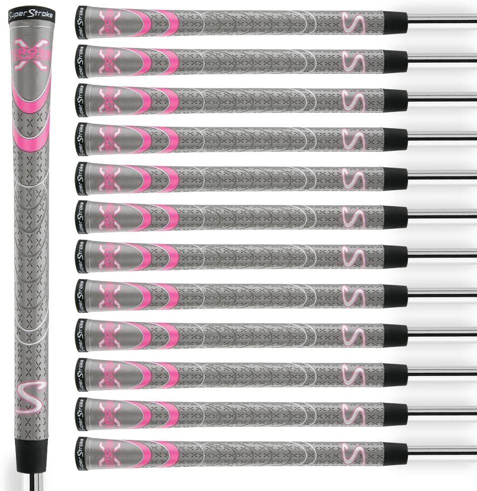 SuperStroke Gray/Pink Cross Comfort Grip for Faster Swings