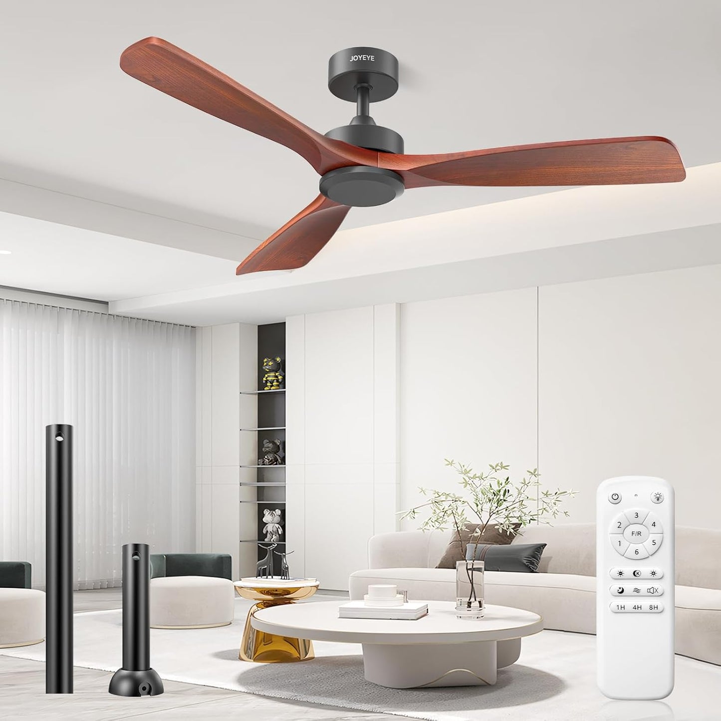 52 Inch Ceiling Fan with Remote Control for Indoor and Outdoor Use