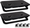 Black Rectangle Marine Boat Hatch Deck Cover Lid 23.86in x 13.9in