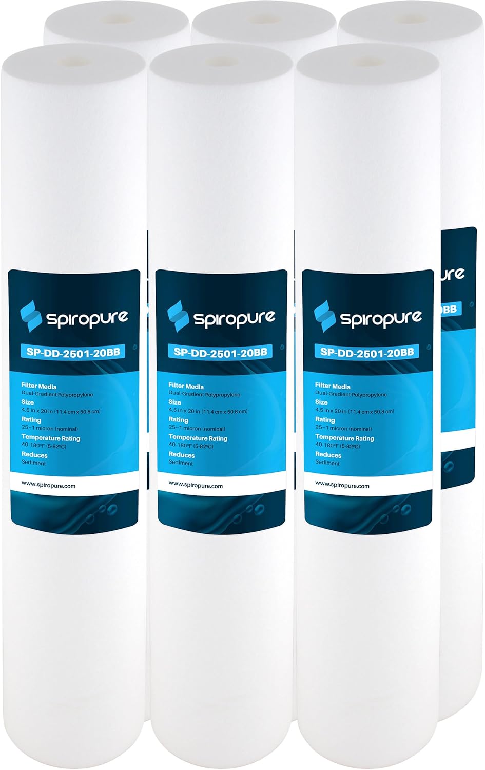 SpiroPure SP-DD-2501-20BB 20x4.5 BB 1 Micron Water Filter