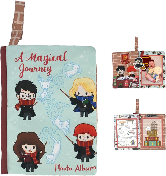 Harry Potter Baby Photo Album | Soft Sensory Book | Holds 3 Photos | Soft Fabric for Babies