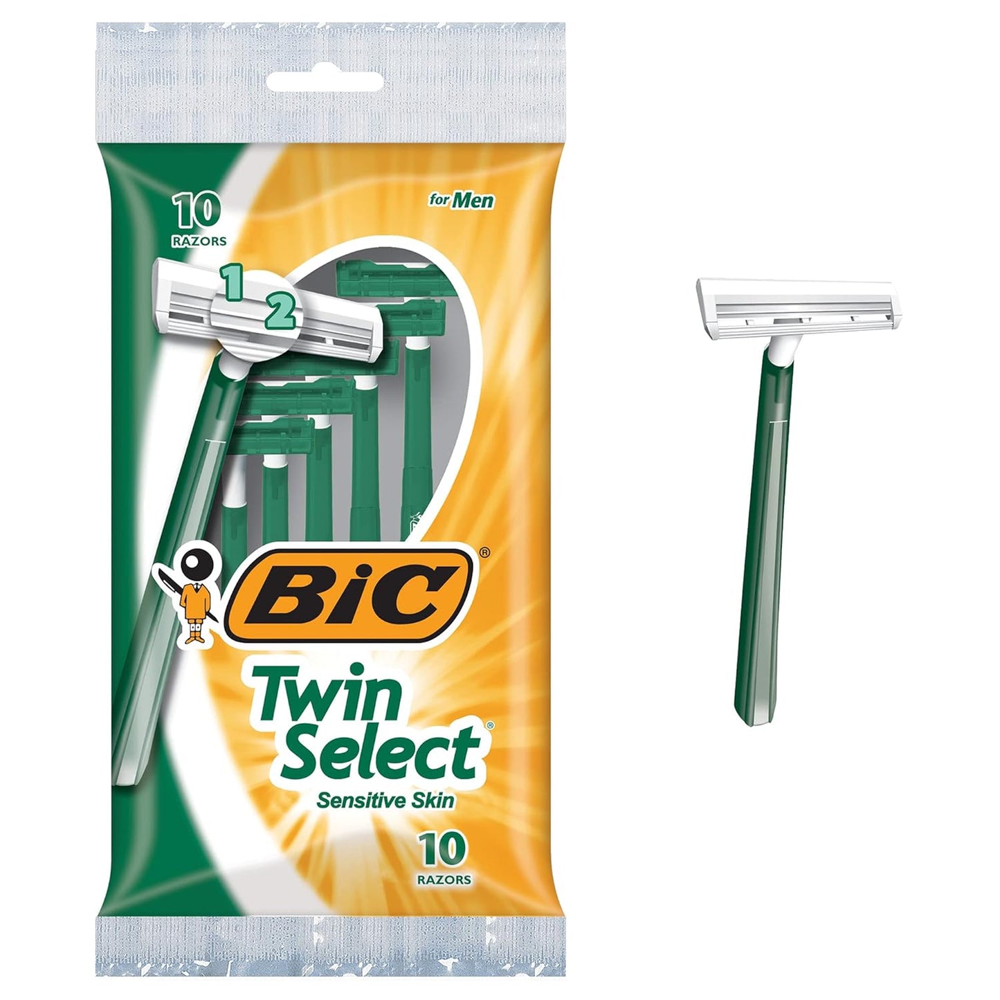 BIC Twin Select Disposable Razors for Smooth Shave and Comfort