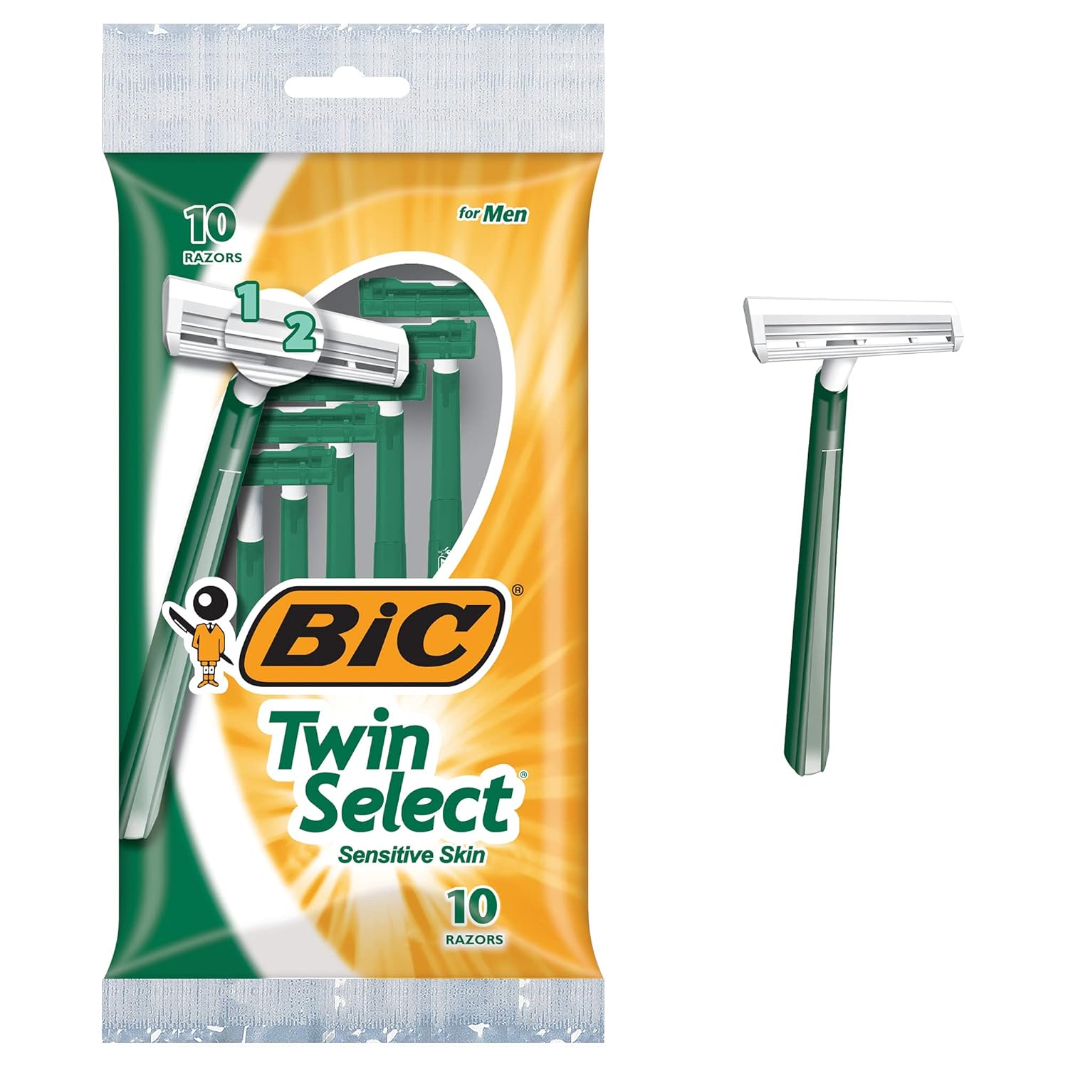 BIC Twin Select Disposable Razors for Smooth Shave and Comfort
