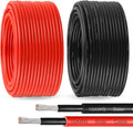 Solar Panel Wire 10 AWG 100ft Black & 100ft Red - Heavy Duty PV Cable