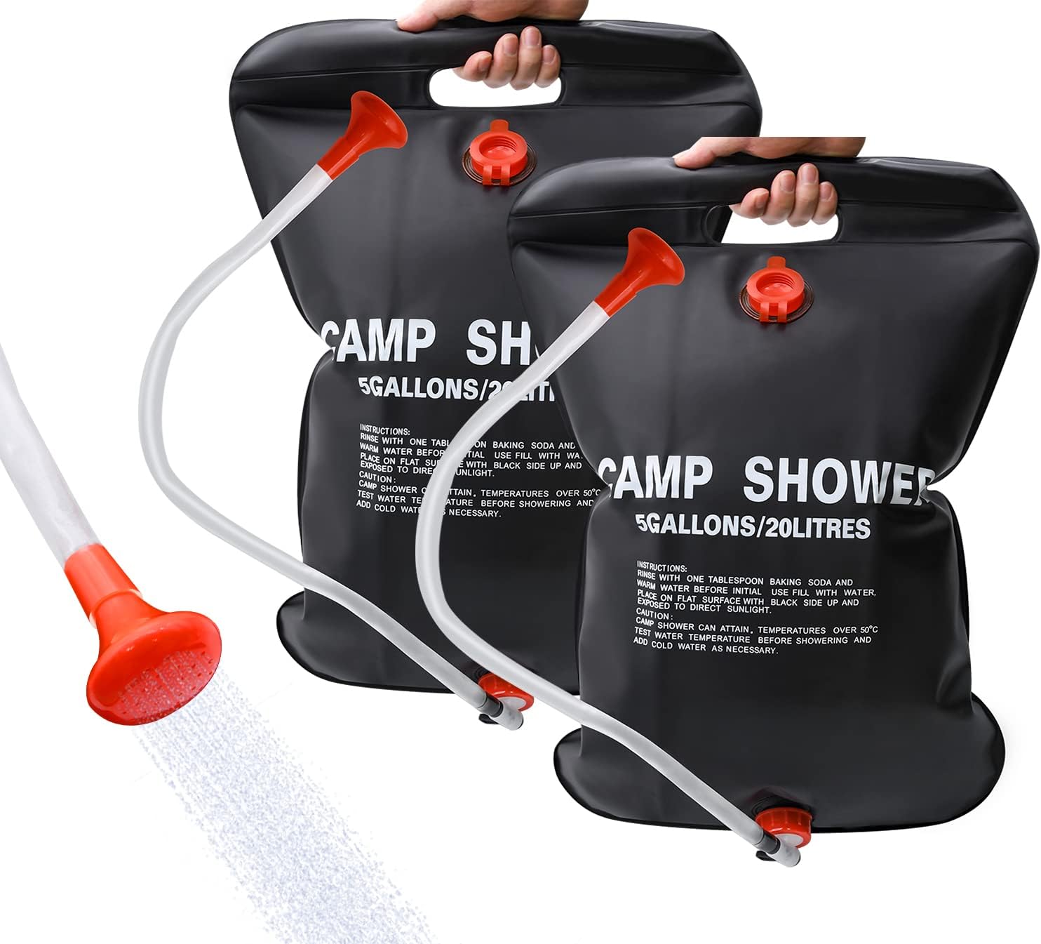 DkOvn Solar Shower Bag - Portable 5 Gallons Camping Shower