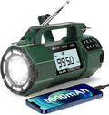 5000mAh Emergency Hand Crank Radio - NOAA Alert, Solar & USB-C