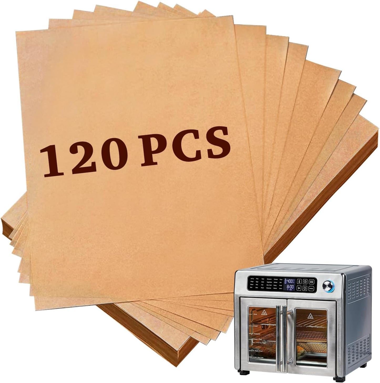 120 Pack Air Fryer Liners | Compatible with Emeril Lagasse 26 QT Air Fryer | No Mess Cooking with KAWENDE