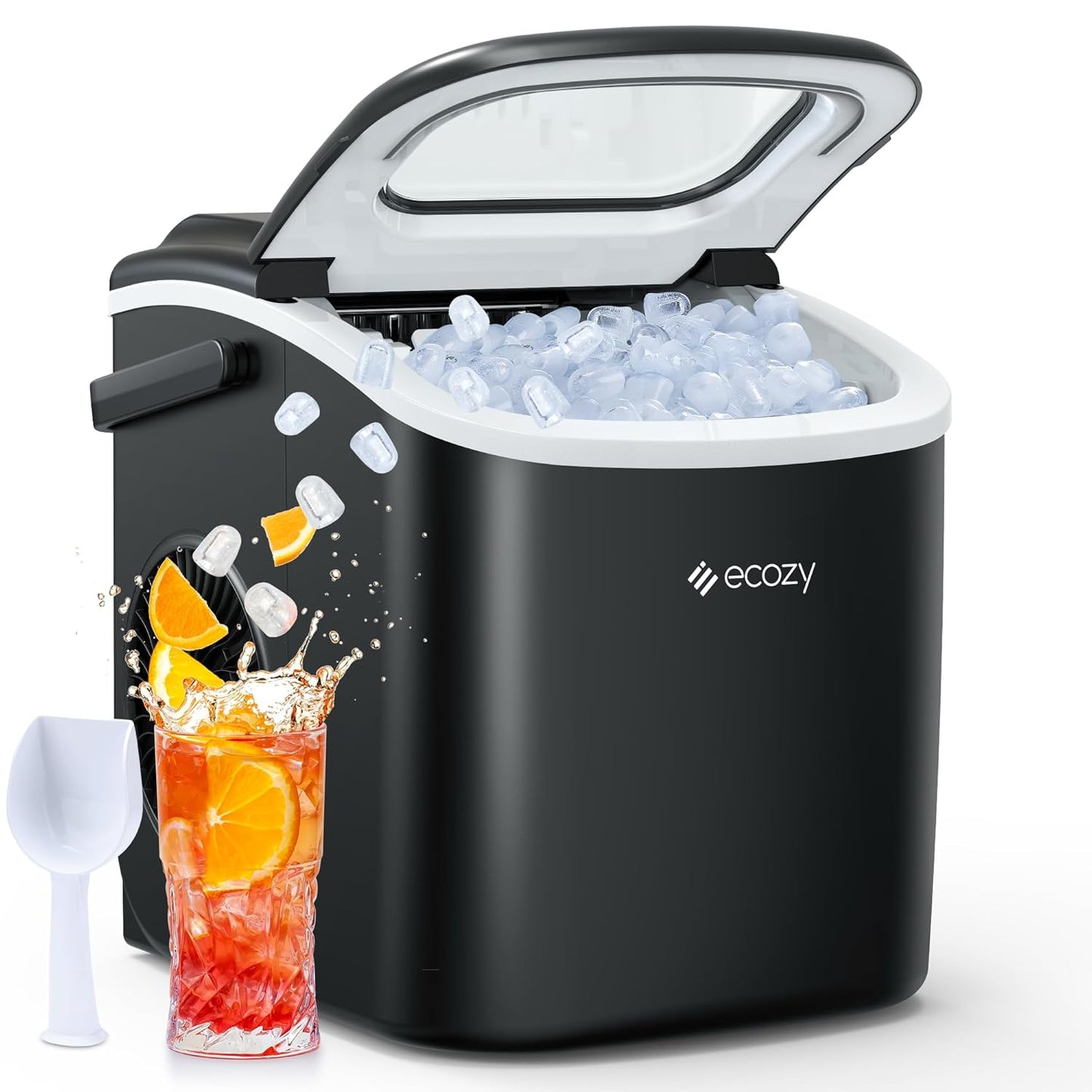 ecozy Portable Ice Maker - Ice in 6Mins!
